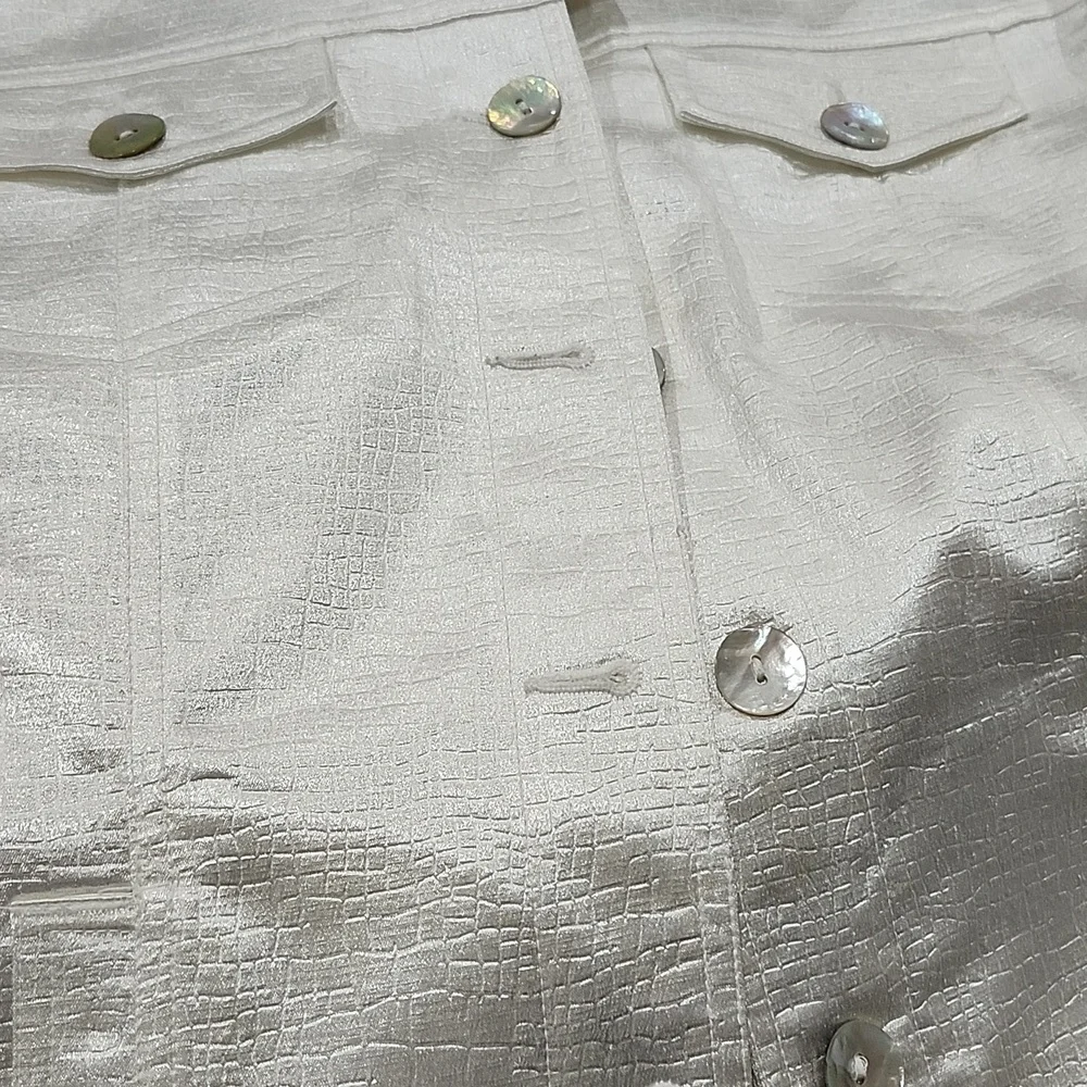 Ruby Rd. White Button-Up Jacket - Picture 9 of 11